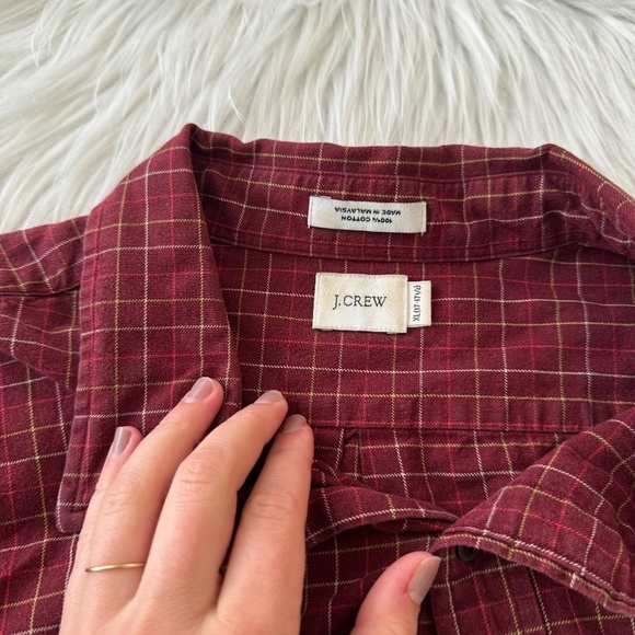 J.Crew Red Plaid Button Down Shirt - Picture 2 of 4